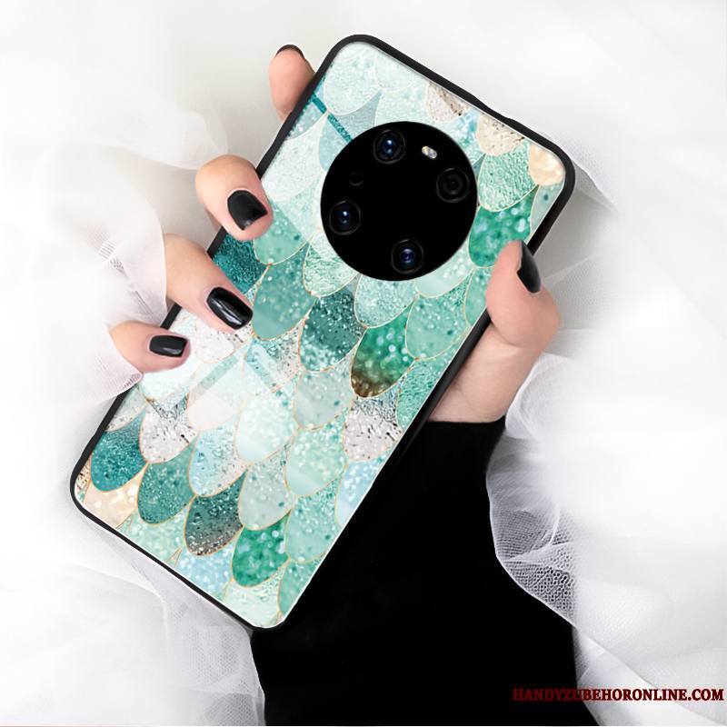 Huawei Mate 40 Pro Coque Vert Tout Compris Mode Protection Ornements Suspendus Frais Luxe