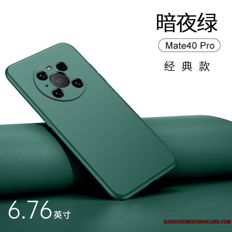 Huawei Mate 40 Pro Délavé En Daim Étui Simple Protection Coque Anneau Nouveau