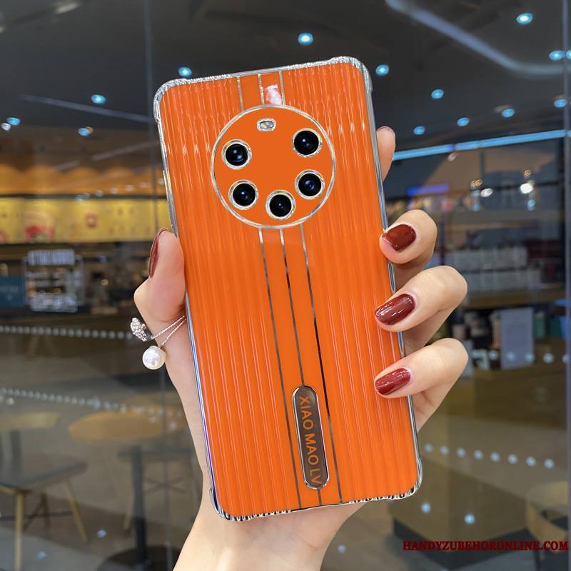 Huawei Mate 40 Pro+ Personnalité Créatif Marque De Tendance Coque De Téléphone Orange Nouveau Simple