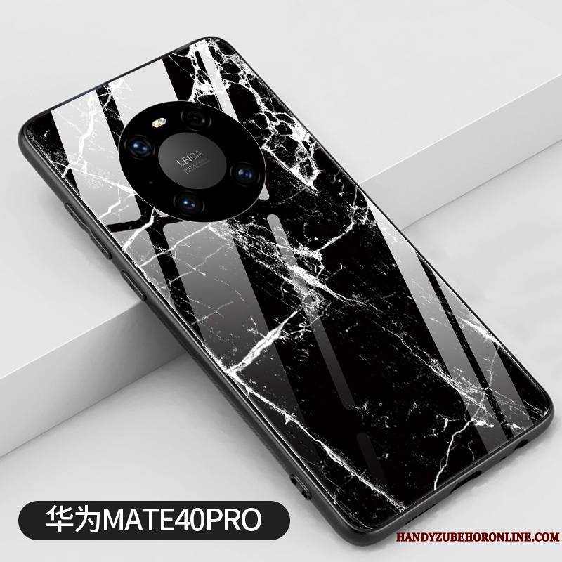 Huawei Mate 40 Pro Personnalité Grand Simple Tout Compris Protection Noir Coque De Téléphone