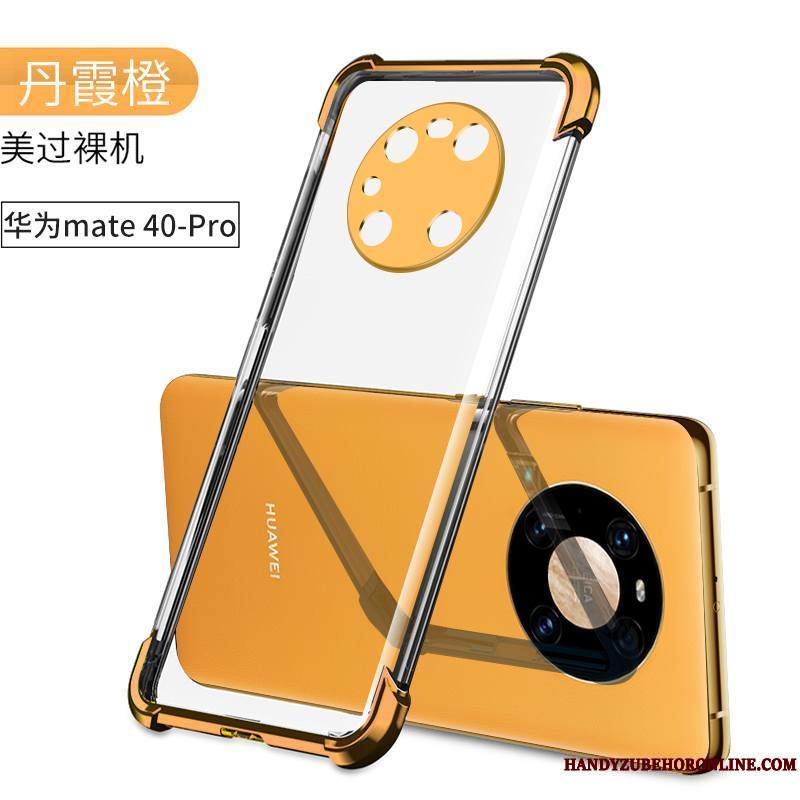 Huawei Mate 40 Pro Tout Compris Ballon Orange Étui Coque Fluide Doux Tendance