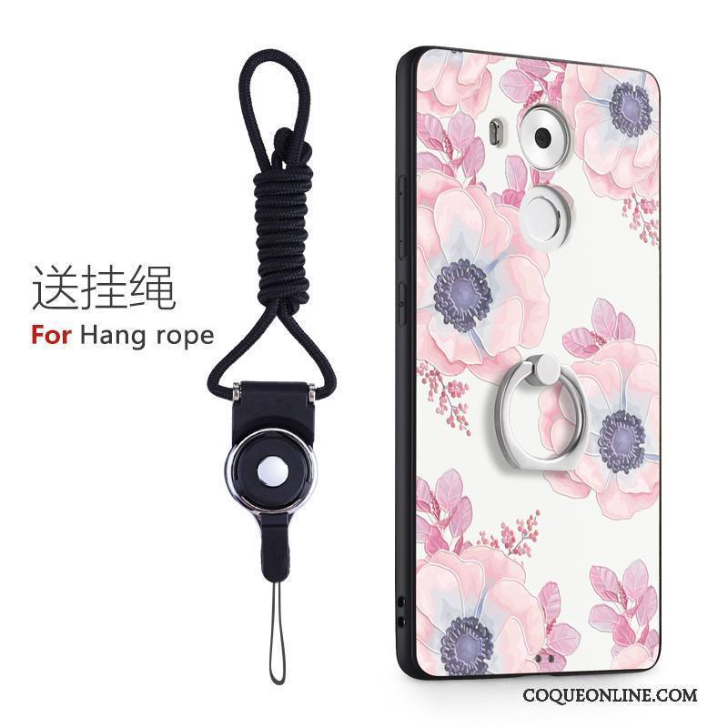 Huawei Mate 8 Coque De Téléphone Dessin Animé Charmant Difficile Protection Rose Gaufrage
