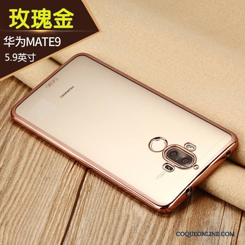 Huawei Mate 9 Coque De Téléphone Protection Silicone Rose Incassable Très Mince Transparent