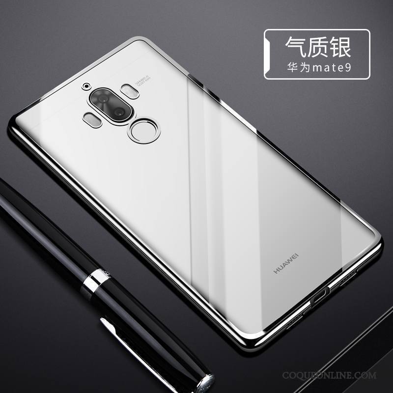 Huawei Mate 9 Coque Silicone De Téléphone Argent Étui Tendance Fluide Doux