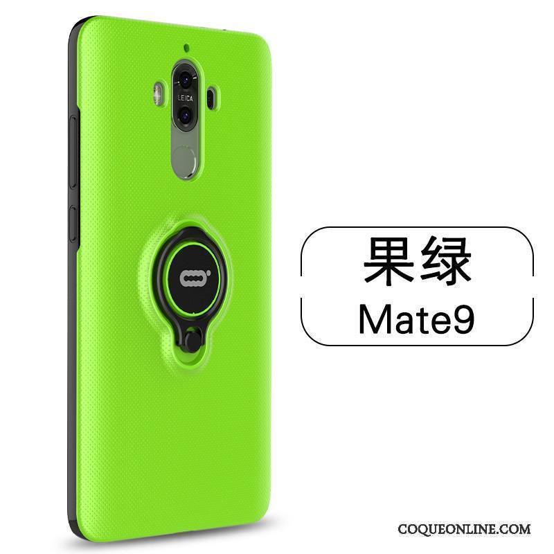 Huawei Mate 9 Coque Silicone Support Protection Incassable Vert Boucle Étui