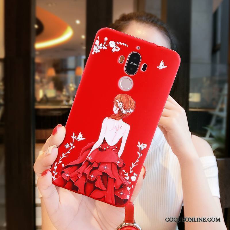 Huawei Mate 9 Fluide Doux Étui Coque De Téléphone Protection Rouge