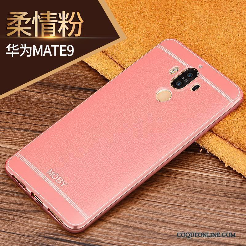 Huawei Mate 9 Incassable Coque De Téléphone Étui Très Mince Silicone Tout Compris Rose