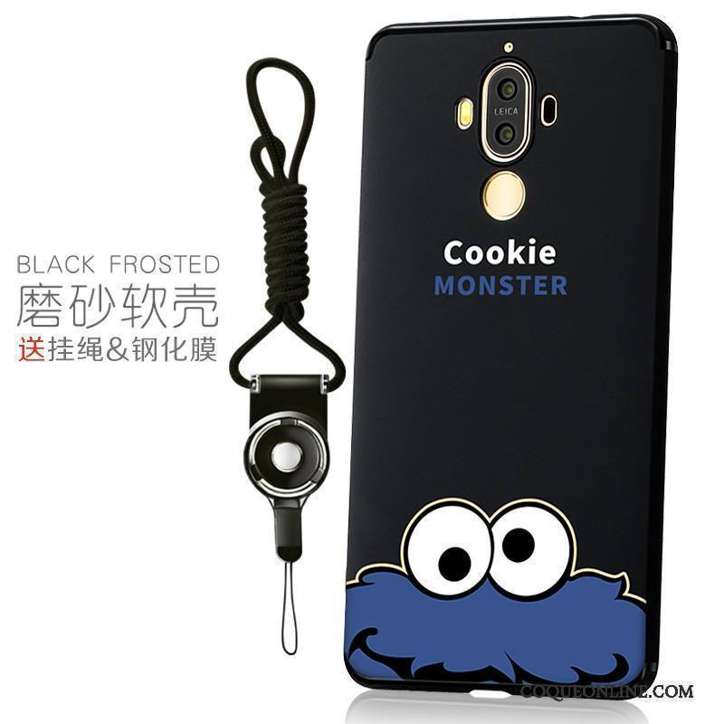 Huawei Mate 9 Personnalité Fluide Doux Étui Délavé En Daim Coque Créatif Noir