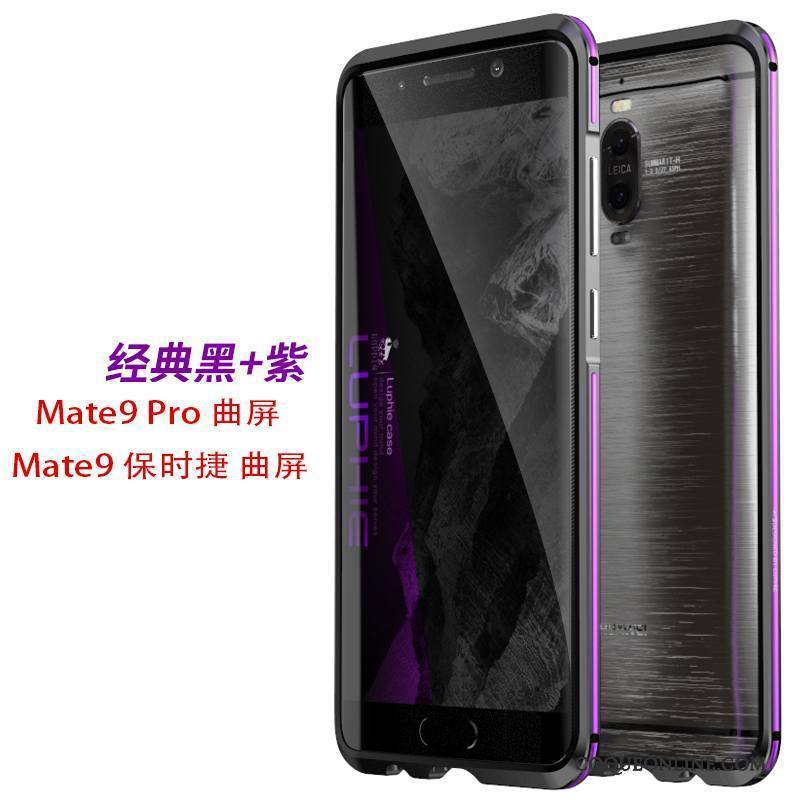 Huawei Mate 9 Pro Coque De Téléphone Violet Étui Border Protection Métal