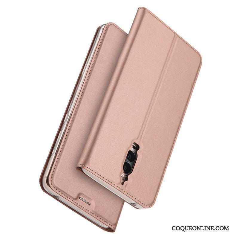 Huawei Mate 9 Pro Coque Étui En Cuir Carte Support Housse Business Protection Rose