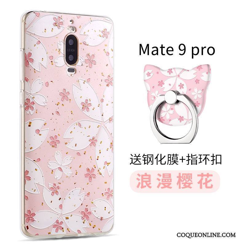 Huawei Mate 9 Pro Fluide Doux Personnalité Rose Créatif Nouveau Silicone Coque De Téléphone