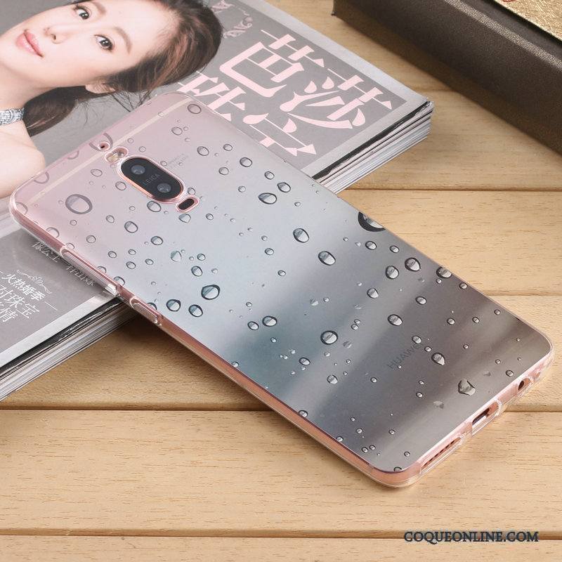Huawei Mate 9 Pro Rose Étui Créatif Silicone Protection Incassable Coque De Téléphone