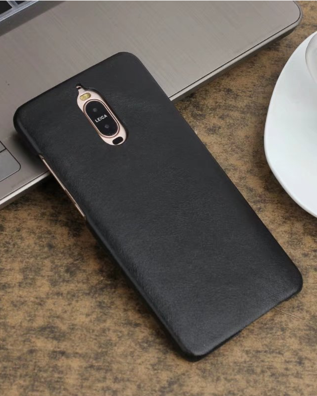 Huawei Mate 9 Pro Étui Protection Noir Coque De Téléphone Téléphone Portable Cuir Véritable