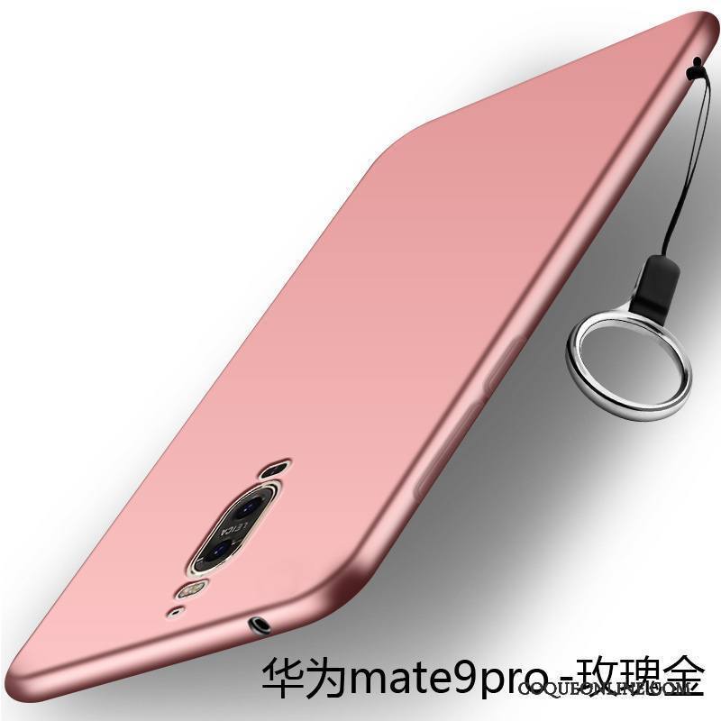 Huawei Mate 9 Pro Étui Rose Silicone Coque De Téléphone Délavé En Daim Fluide Doux Incassable
