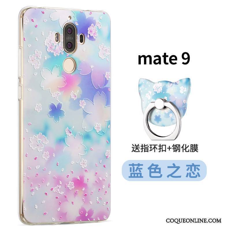 Huawei Mate 9 Transparent Fluide Doux Bleu Clair Coque De Téléphone Protection Étui Silicone