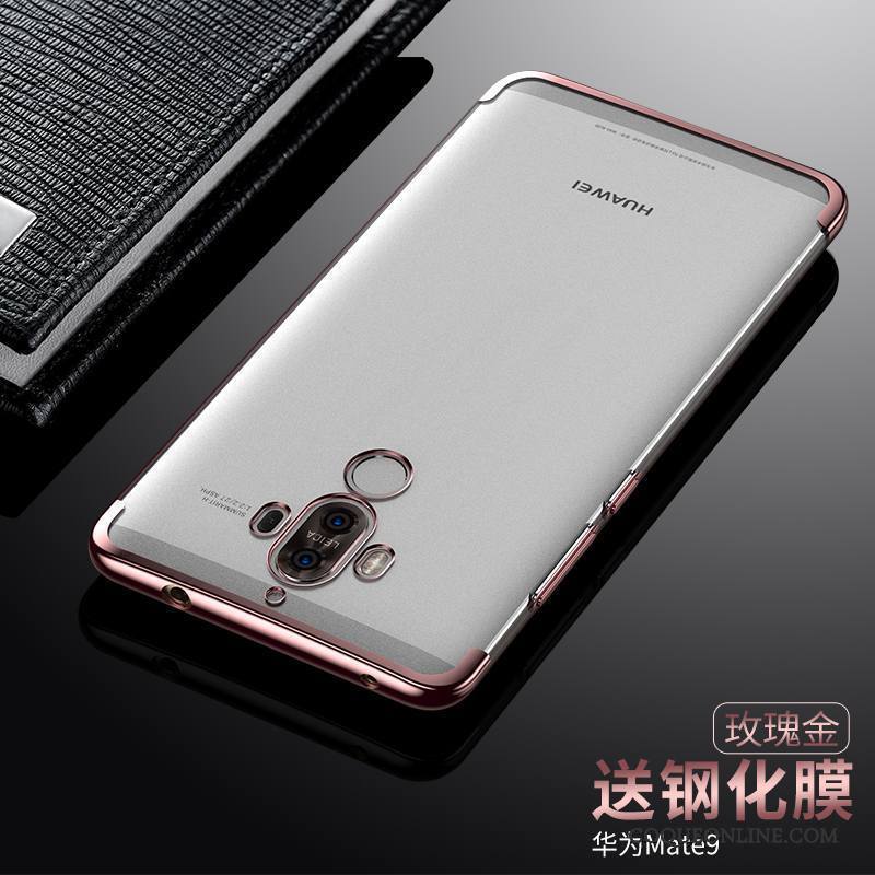 Huawei Mate 9 Transparent Silicone Or Rose Très Mince Étui Coque De Téléphone