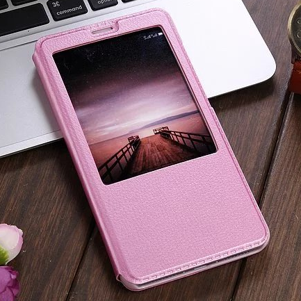 Huawei Mate 9 Téléphone Portable Housse Protection Rose Coque Support Étui En Cuir
