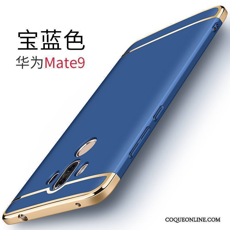 Huawei Mate 9 Étui Incassable Métal Coque De Téléphone Bleu