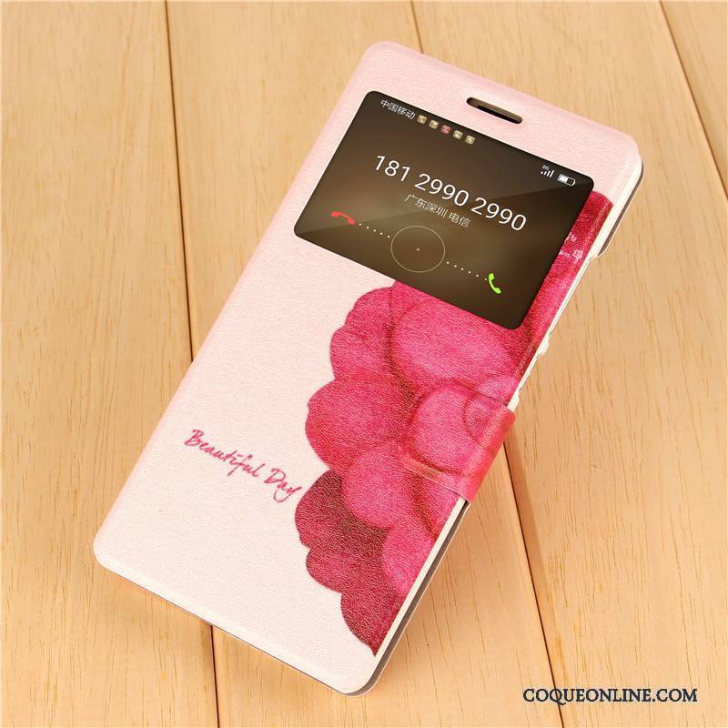 Huawei Mate S Coque De Téléphone Housse Peinture Rose Téléphone Portable Protection Étui En Cuir
