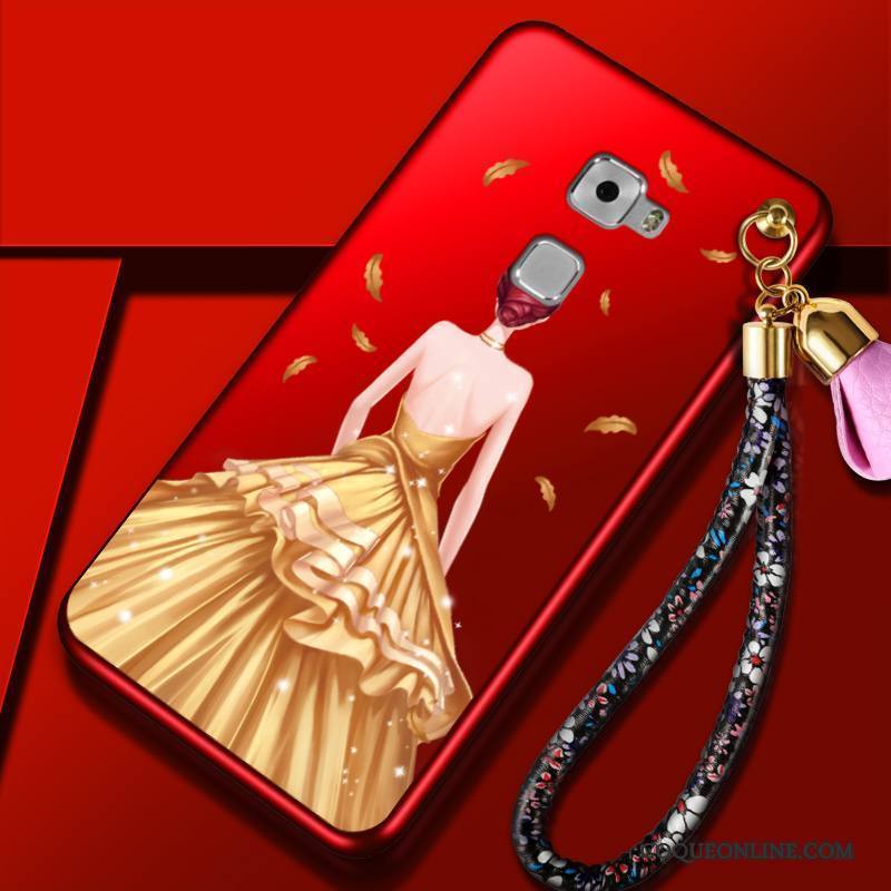 Huawei Mate S Rouge Fluide Doux Coque Ornements Suspendus Tendance De Téléphone Incassable