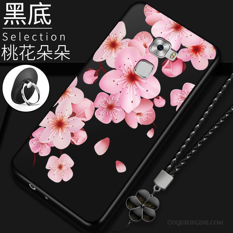 Huawei Mate S Rouge Étui Coque Silicone Tendance Protection Fleur De Pêche