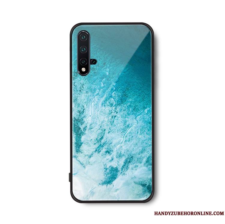 Huawei Nova 5t Bleu Net Rouge Vent Art Personnalité Tout Compris Coque De Téléphone