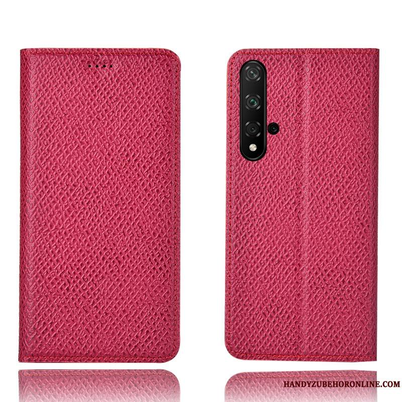 Huawei Nova 5t Housse Protection Cuir Véritable Tout Compris Modèle Fleurie Coque De Téléphone Étui