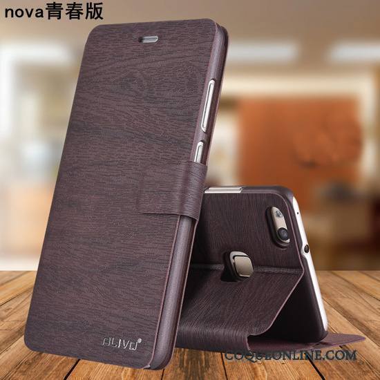 Huawei Nova Clamshell Étui En Cuir Protection Coque De Téléphone Incassable Jeunesse