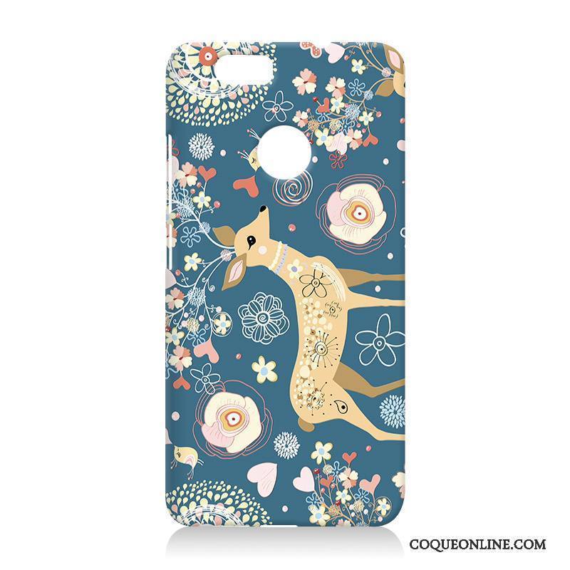 Huawei Nova Coque De Téléphone Bleu Dessin Animé Difficile Gaufrage Étui Nouveau