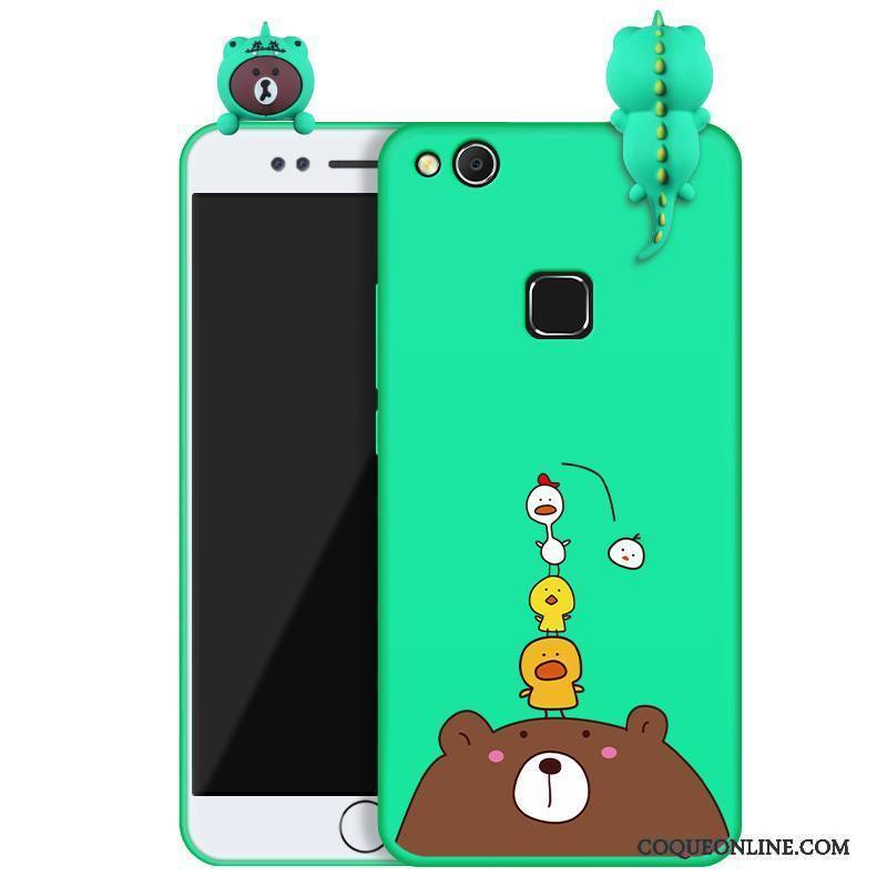 Huawei Nova Coque De Téléphone Vert Dessin Animé Incassable Ornements Suspendus Étui Jeunesse