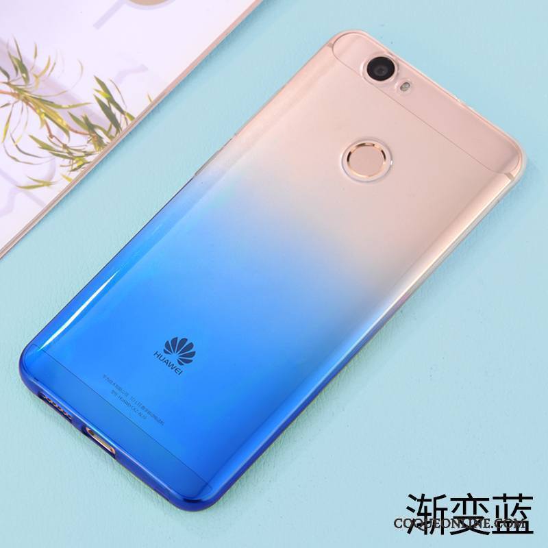 Huawei Nova Dégradé Fluide Doux Tendance Bleu Clair Étui Coque De Téléphone Créatif