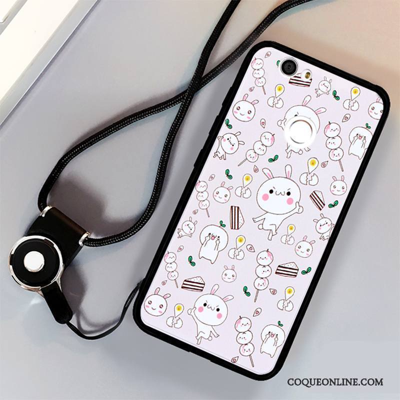 Huawei Nova Incassable Coque De Téléphone Silicone Fluide Doux Créatif Rose Ornements Suspendus