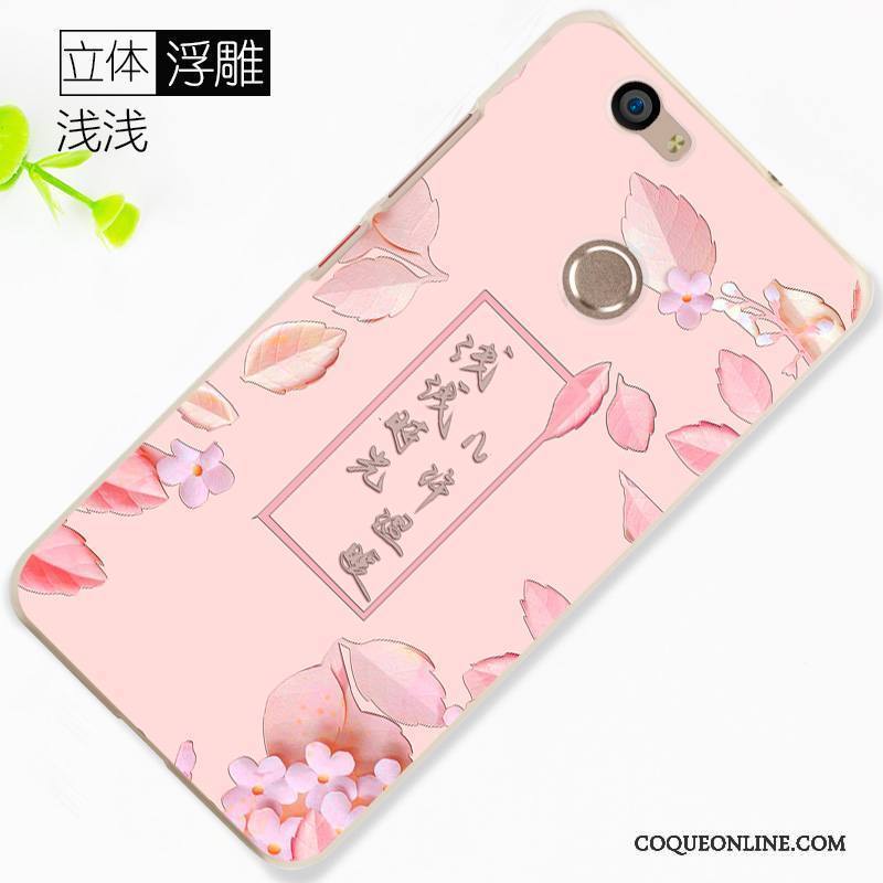 Huawei Nova Rose Créatif Protection Délavé En Daim Étui Coque De Téléphone Incassable