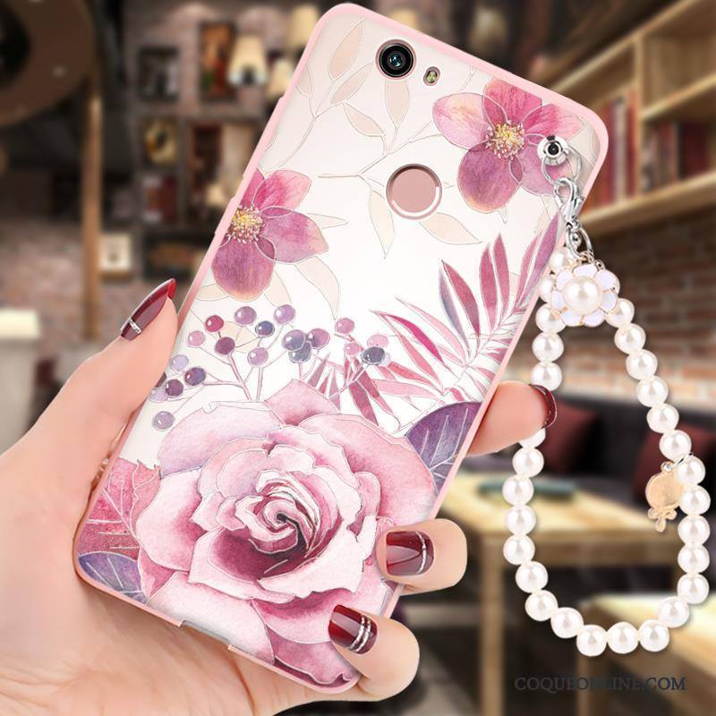 Huawei Nova Rose Incassable Étui Coque De Téléphone Peinture Ornements Suspendus Silicone