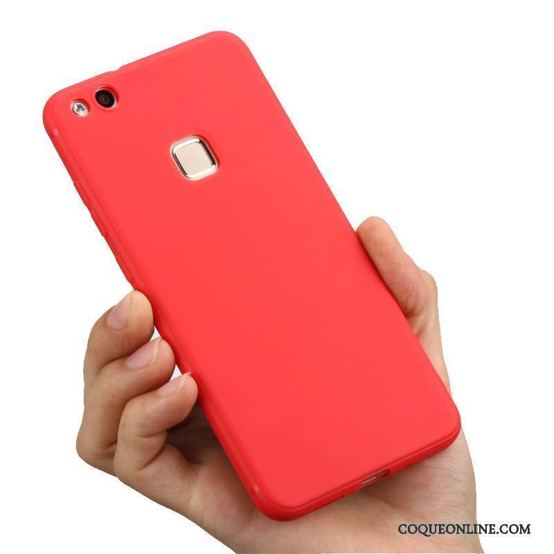 Huawei Nova Rouge Silicone Protection Délavé En Daim Fluide Doux Coque De Téléphone Étui