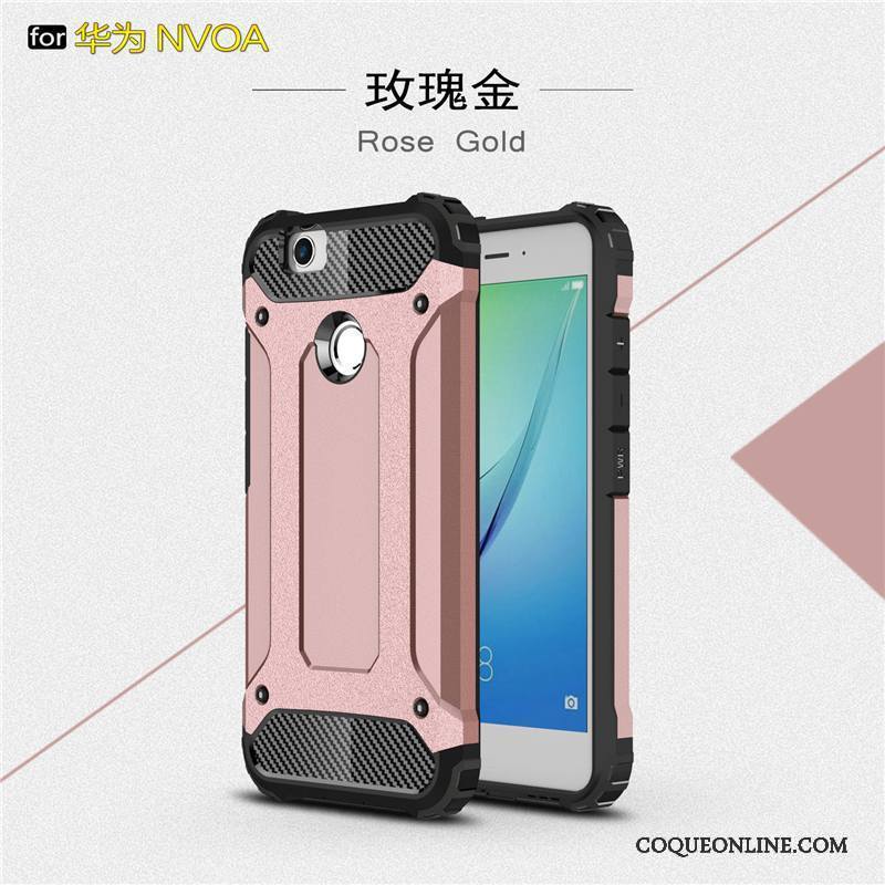 Huawei Nova Trois Défenses Silicone Coque De Téléphone Rose Protection Tout Compris Étui