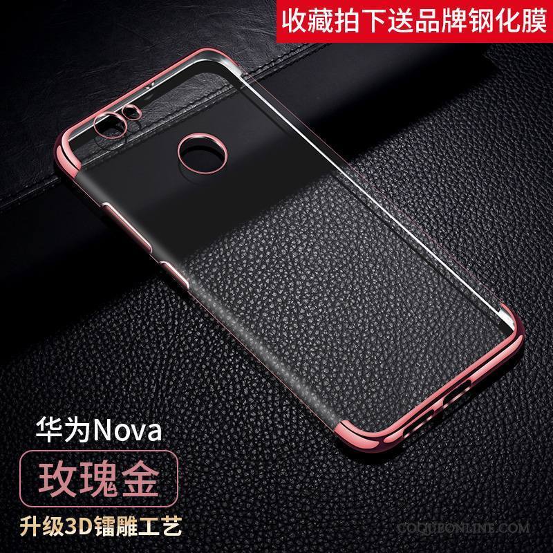 Huawei Nova Étui Incassable Jeunesse Fluide Doux Protection Coque De Téléphone Rose