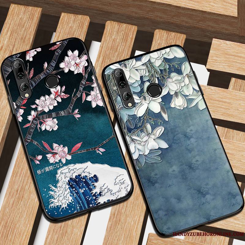 Huawei P Smart+ 2019 Incassable Silicone Délavé En Daim Luxe Nouveau Protection Coque