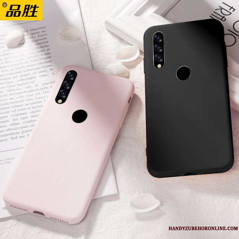 Huawei P Smart+ 2019 Incassable Étui Légère Jaune Couleur Unie Coque Protection