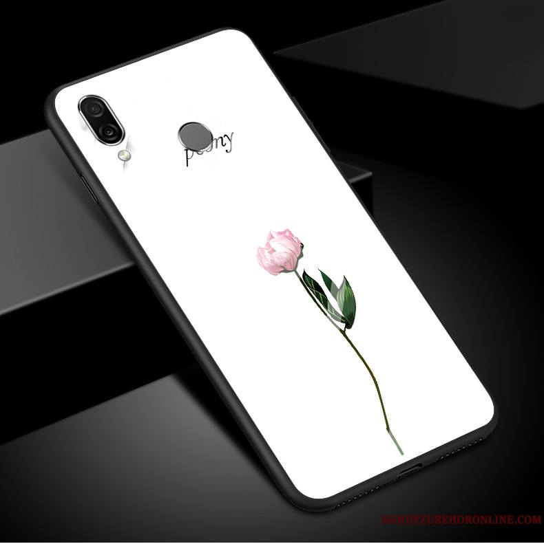 Huawei P Smart 2019 Simple Petit Étui Art Coque De Téléphone Frais Blanc