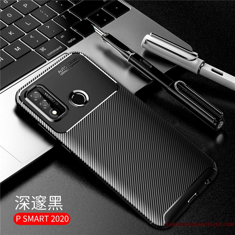 Huawei P Smart 2020 Étui Protection Accessoires Silicone Noir Coque De Téléphone Incassable