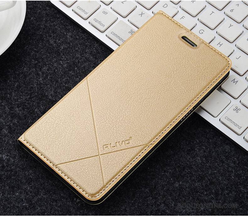 Huawei P Smart Coque De Téléphone Housse Or Étui Étui En Cuir Protection