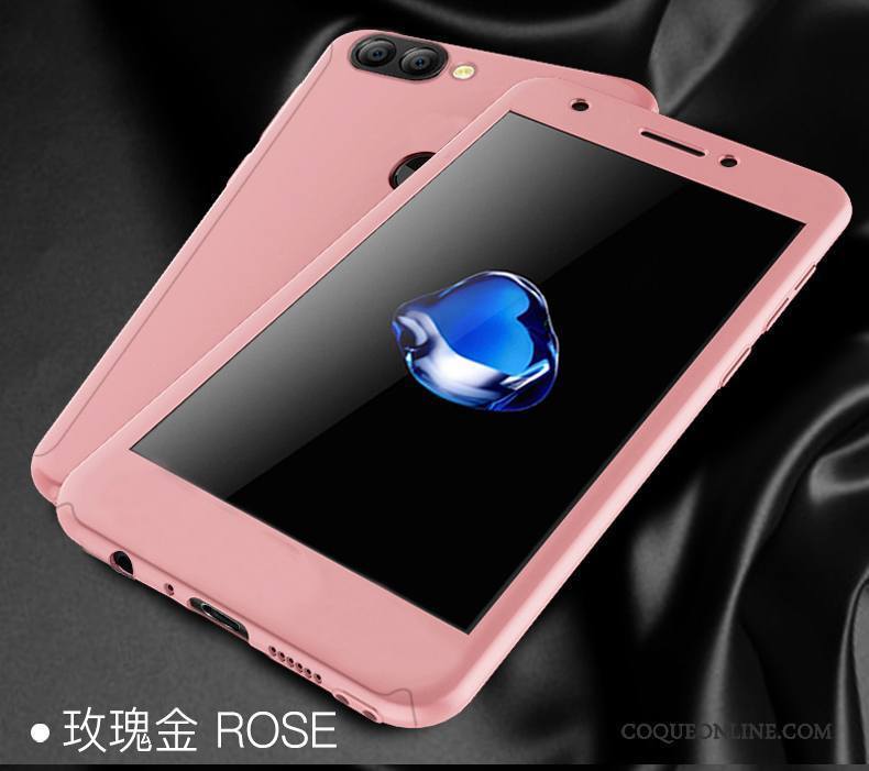 Huawei P Smart Coque Difficile Protection Étui Personnalité Tout Compris Rose Tendance
