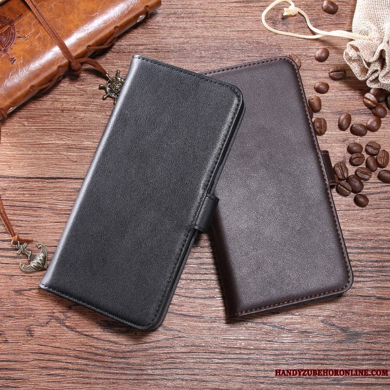 Huawei P Smart+ Coque Étui En Cuir Tout Compris Tendance Téléphone Portable Housse Portefeuille Cuir Véritable