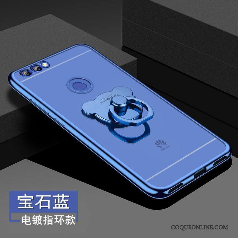 Huawei P Smart Incassable Coque De Téléphone Protection Bleu Silicone Fluide Doux Étui