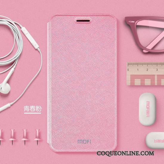 Huawei P Smart Incassable Étui Protection Rose Étui En Cuir Housse Coque De Téléphone