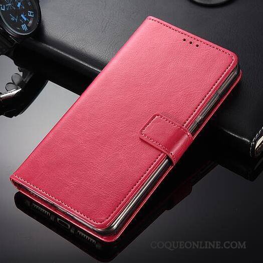 Huawei P Smart Ornements Suspendus Rouge Coque De Téléphone Étui En Cuir Protection Incassable Luxe