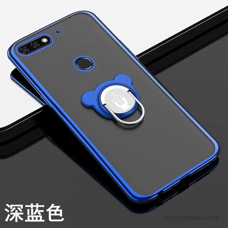 Huawei P Smart Tendance Bleu Silicone Coque De Téléphone Étui Fluide Doux Transparent