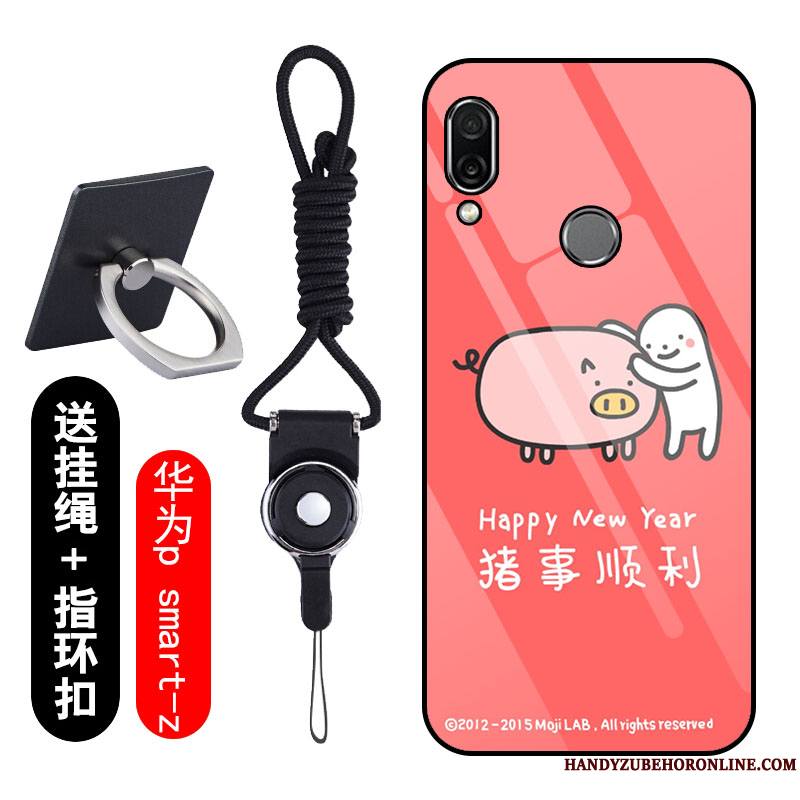 Huawei P Smart Z Coque Rouge Étui Protection Amoureux Dessin Animé Incassable Tendance