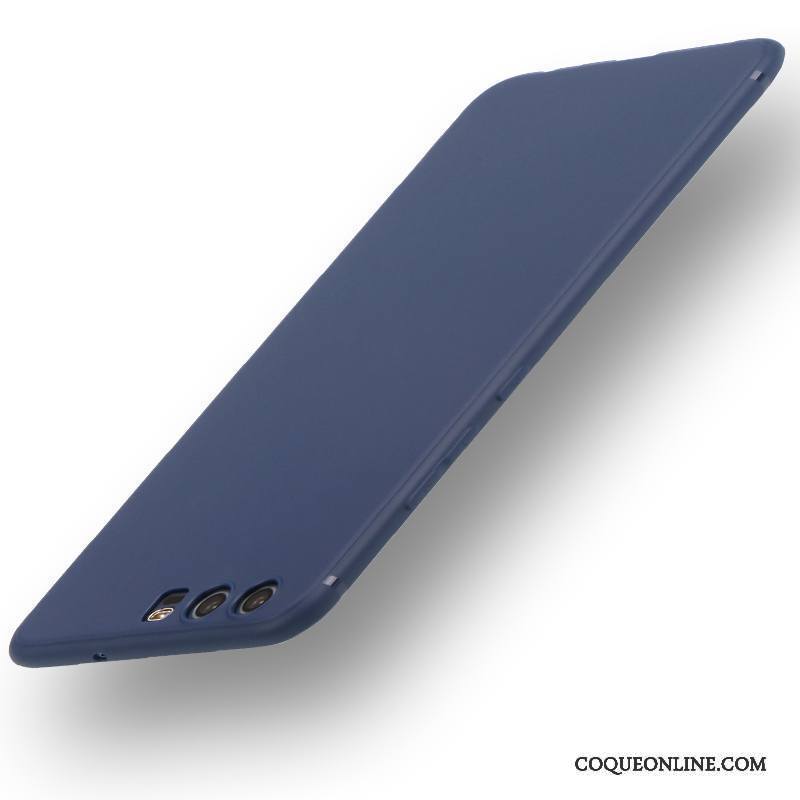 Huawei P10 Coque De Téléphone Bleu Fluide Doux Délavé En Daim Silicone Protection Tendance